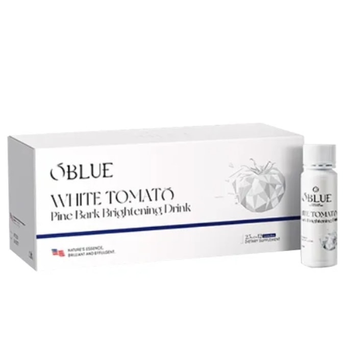 【香港からの直送】タイ産 Oblue ホワイトトマト ダブルホワイトニングドリンク（12本入りボックス） - 抗酸化作用、肌のトーンを明るく均一にします。