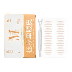 Double Eyelid Tape 200pcs M Crescent【Invisible·Instant Big Eyes·For Thin Single】24mm*2.5mm Honeycomb Texture Light Breathable Non-Reflective Long-Lasting【Thin Single Eyelid】Free Applicator