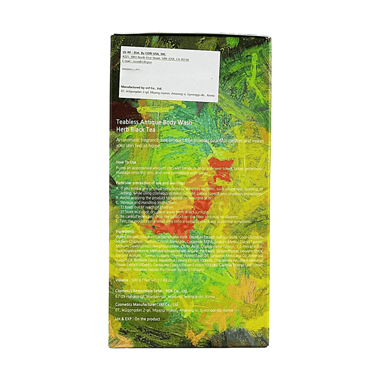 Antique Herb Black Tea Body Wash Gentle Cleansing Moisturizing 17.64 oz 5