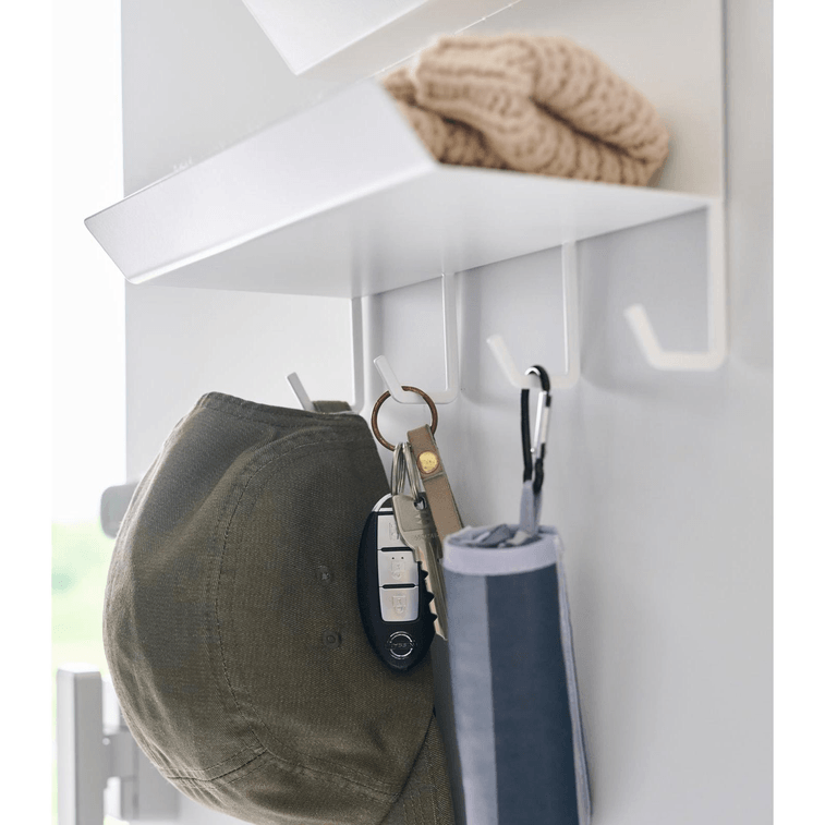 日本 Yamazaki Home 磁性玄关架 - 钢白色 1件 6