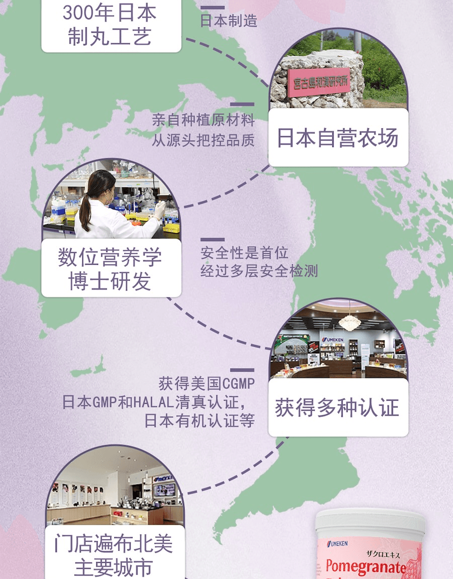 日本 UMEKEN 【產】 石榴浓缩丸 2个月量【韩亚航空热销机舱免税商品】【日系🌸咀嚼型小丸子保养更轻松】【 内调外养】【 美肌抗老】【美容养颜改善气色提亮肤色】