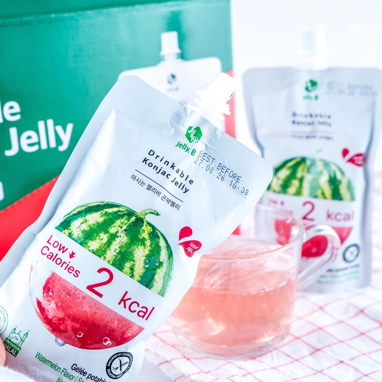 Konjac Jelly, Watermelon, 5.07 fl oz.*10pcs - Sugar-Free Zero Calorie & Low-Fat Satiety Snack 3