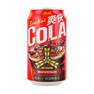 日本ASAHI朝日 MITSUYA三矢 畅爽可乐风味碳酸饮料 350ml【日本草本辛香料特调】