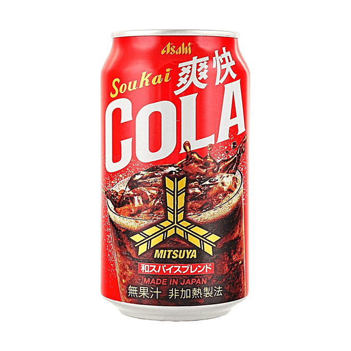 日本ASAHI朝日 MITSUYA三矢 暢爽可樂風味碳酸飲料 350ml【日本草本辛香料特調】