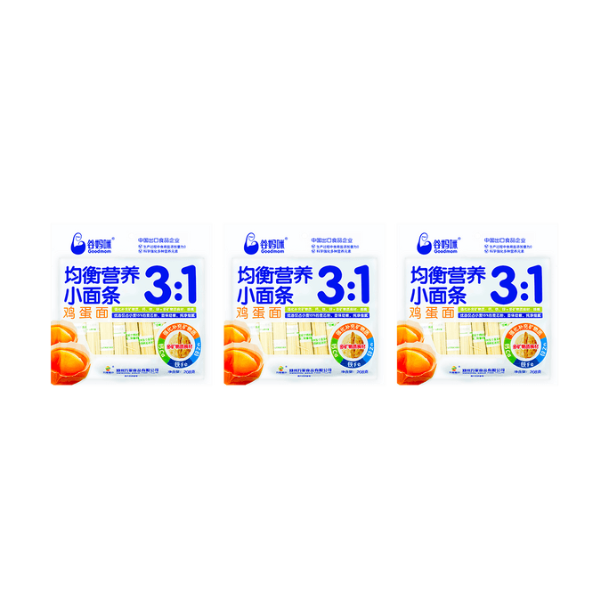 【Value Pack】3:1 Egg Noodles Baby Food 208g*3