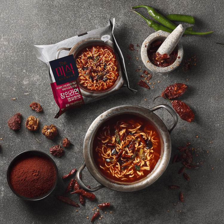 HARIM The Mi- Shik Artisan Ramen ,Spicy Flavor ,4 Packs , 19.04 oz