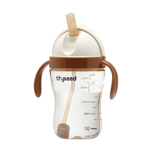 THYSEED世喜 儿童吸管杯 学饮水杯子 重力球防漏 1-2岁以上 带翻盖 300ml