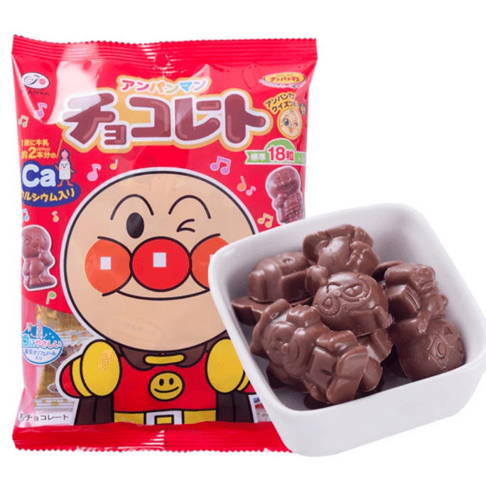 Anpanman Chocolate Mouthguard Milk Chocolate Candy Baby Snack 18 Pieces With Random Packaging