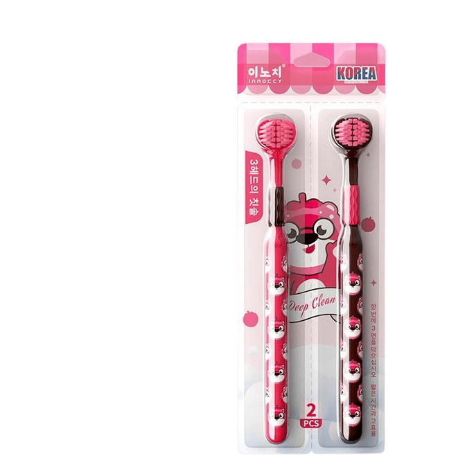 Three-sided Toothbrush Soft Bristles * 2 pcs