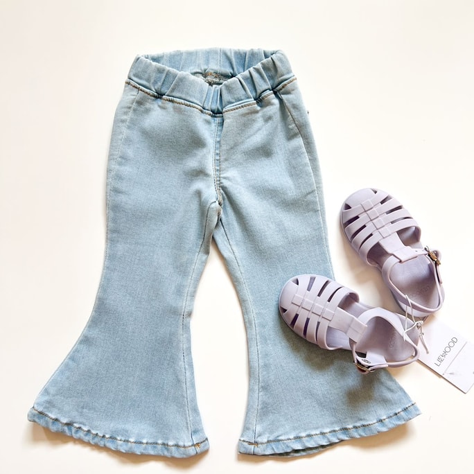 PIPPI+ LOTTA Flare Denim Jeans Light Blue Size XL