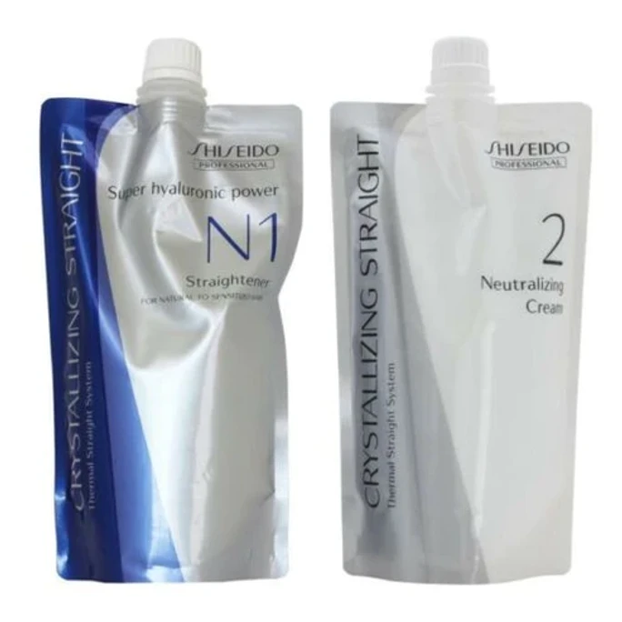 Shiseido Crystallizing Hair Straightener N1 + Neutralizing Emulsion 2 (For Natural To Sensitized Hair)