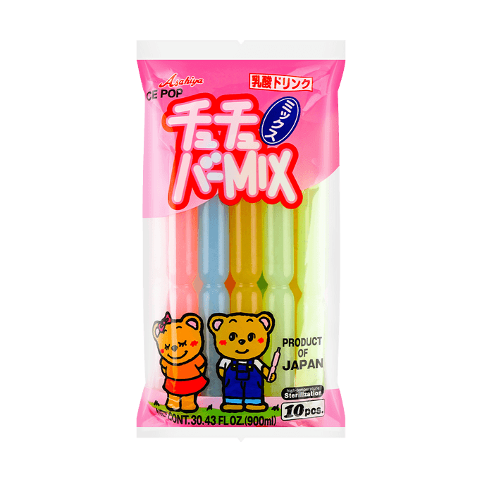 日本ASAHIYA旭屋制果 果味棒棒冰 混合5口味 10支入900ml