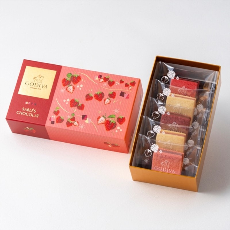 【日本直邮】 比利时 GODIVA 日本  2026年情人节 期间限定 草莓巧克力什锦酥饼 5片装