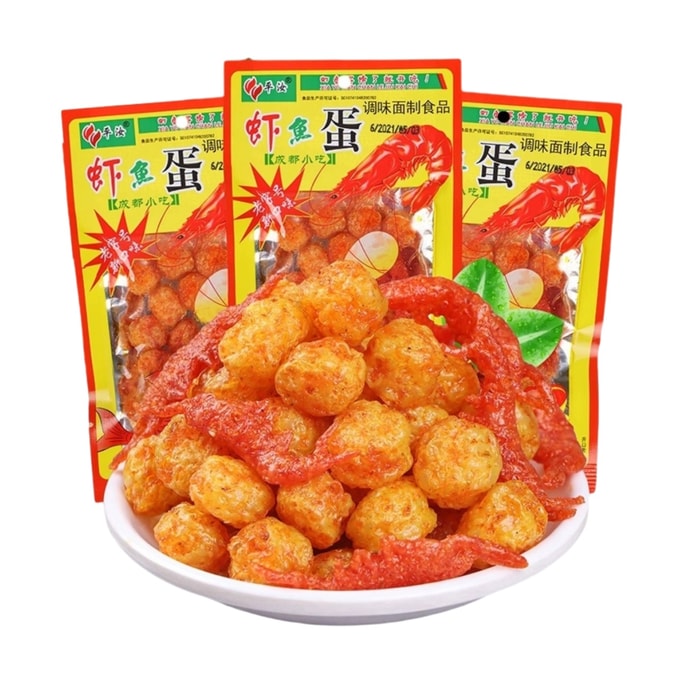 Shrimp fish eggs spicy strips 8090 post-childhood nostalgic snacks 20g*4 packs