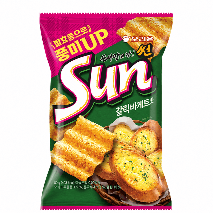 【한국 직배송】 한국 ORION 오리온 썬칩 갈릭 바게트맛 135g