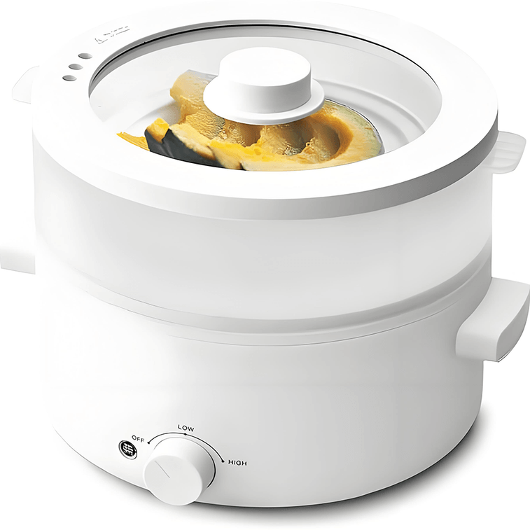 Electric Hot Pot with Steamer Basket – 2L Non-Stick Multi-Function Cooker | 100–120V | Perfect for Dorms & Small Spaces 4