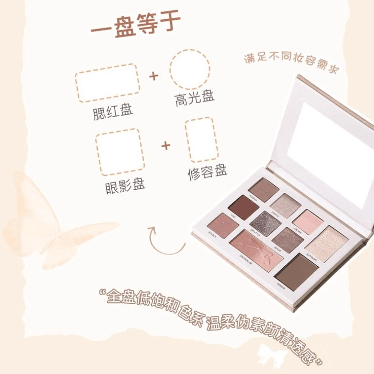 【中國直郵】 NOVO 眼影盤02#玫瑰布蕾 13.5g*1盒