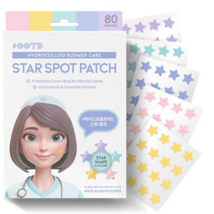 韩国 OOTD 星形羟基胶质痘痘贴 含烟酰胺和角麟成分 80片