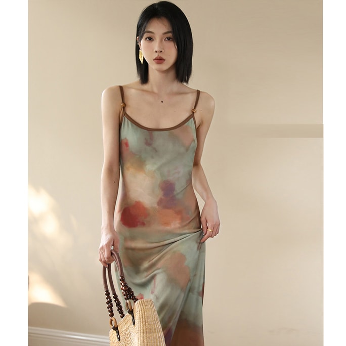 HSPM New Slim Fit Suspender Dress With Floral Suspender Skirt S