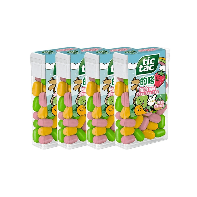 【中国直送】カナダ Ferrero TicTacキャンディー フルーツ味 さわやか ミックスフルーツ 14.5g*4箱