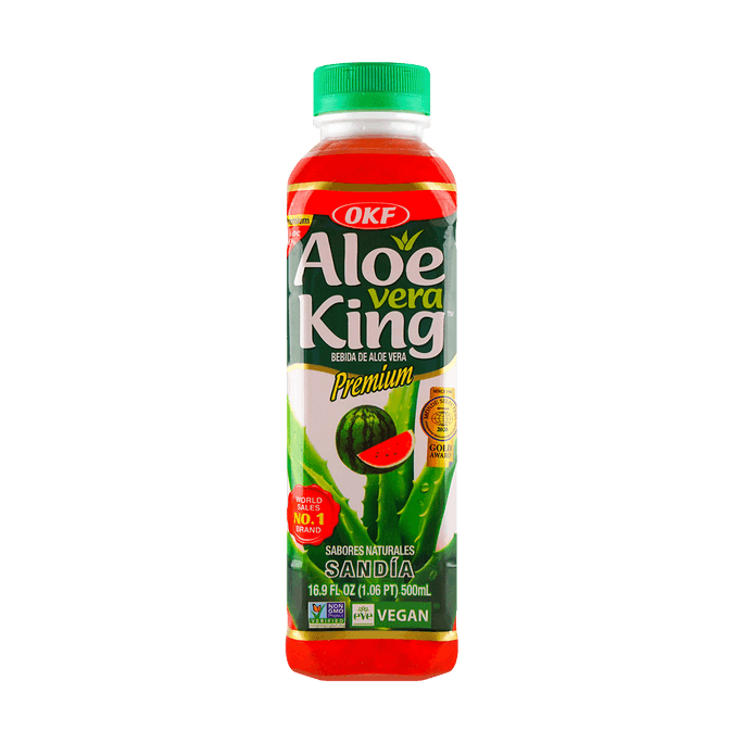韓國OKF ALOE KING 天然蘆薈西瓜汁飲料 500ml【0糖低卡】