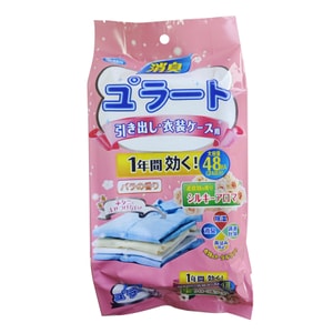  Natural Plant-Based Camphor Tablets 48-Pack | White Peach Oolong Scented Wardrobe Protection | Repels Mold, Moths & Moisture with Floral Tea Fragrance