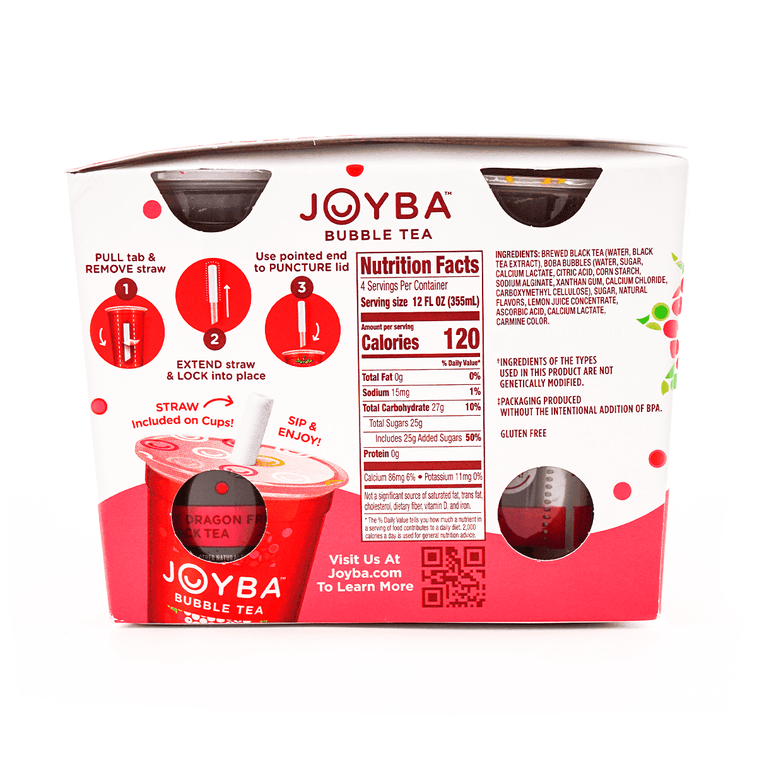 JOYBA BUBBLE TEA RASPBRY DRAGON 48z 3