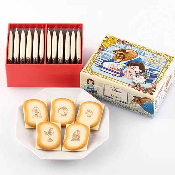 TOKYO BANANA x DISNEY Beauty and the Beast Sandwich Cheese Biscuits 12 PCsTypeB