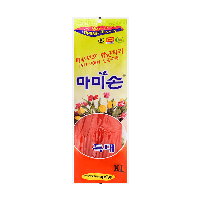 韓国家庭用ハウスクリーニングゴム手袋 サイズXL 1組