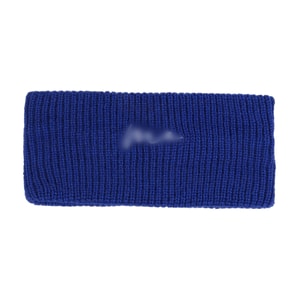 【中国直邮】 HSPM 网红针织弹力纯色发带韩版休闲运动宽边束发带洗脸潮流字母发箍女 宝蓝色F 1个