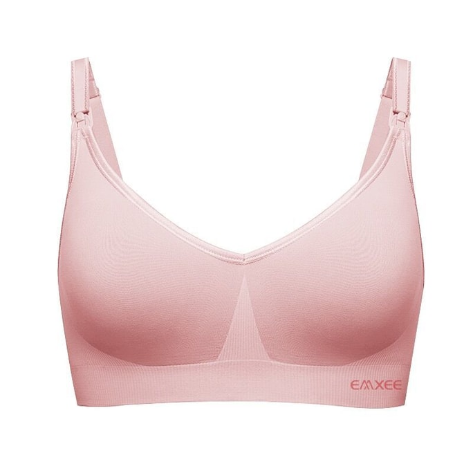 Breastfeeding Underwear Pregnancy Gathered Anti-Sagging Postpartum Bra Summer Thin S Size Pink