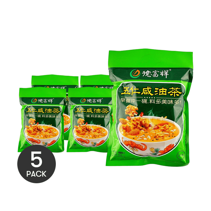 Wuren Salted  Friedflour , 400g *5【5 Packs】