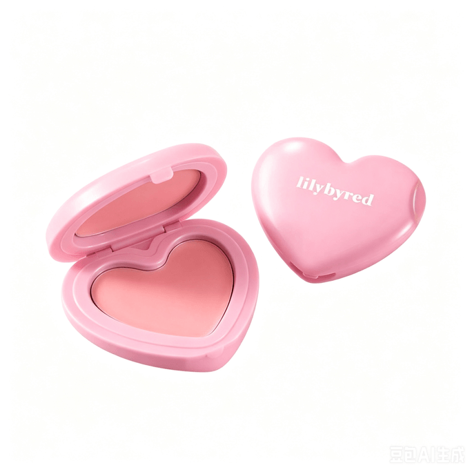 Love Heart Blush Cream - Moisture-Laden Blush - Long-lasting And Durable Color - Blush, Eyeshadow, Lipstick In One - 3.5g #06 Fluffy Peach