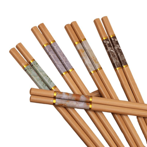 Bamboo Chopsticks High Temperature One Person A Good Clip Non-Slip Five Color 10 Pairs *1 Bag