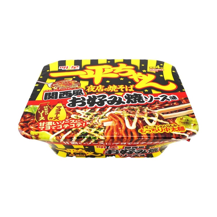 一平ちゃん夜店焼きそば、関西風お好み焼きソース味、4.3オンス 11