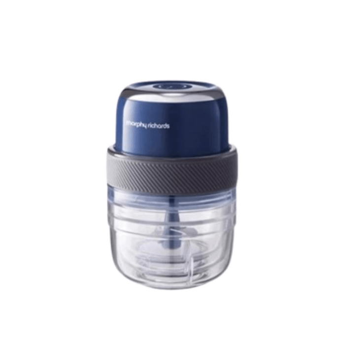 Home Use Meat Grinder with Dual-Blade Head, Cordless Baby Food Electric Mini Food Processor    MR9403 Blue Three-Bowl Set  One Set