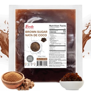Fanale Brown Sugar Flavor Coconut Jelly Nata De Coco For Boba Tea 400g