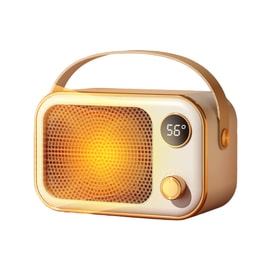 New Convenient High-Power Office And Home Desktop Ceramic Ptc Desktop Heater Digital display heater [white] 1Piece