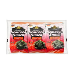 Korean Seaweed Snack Kimchi Flavor 3 Packs 0.52 oz