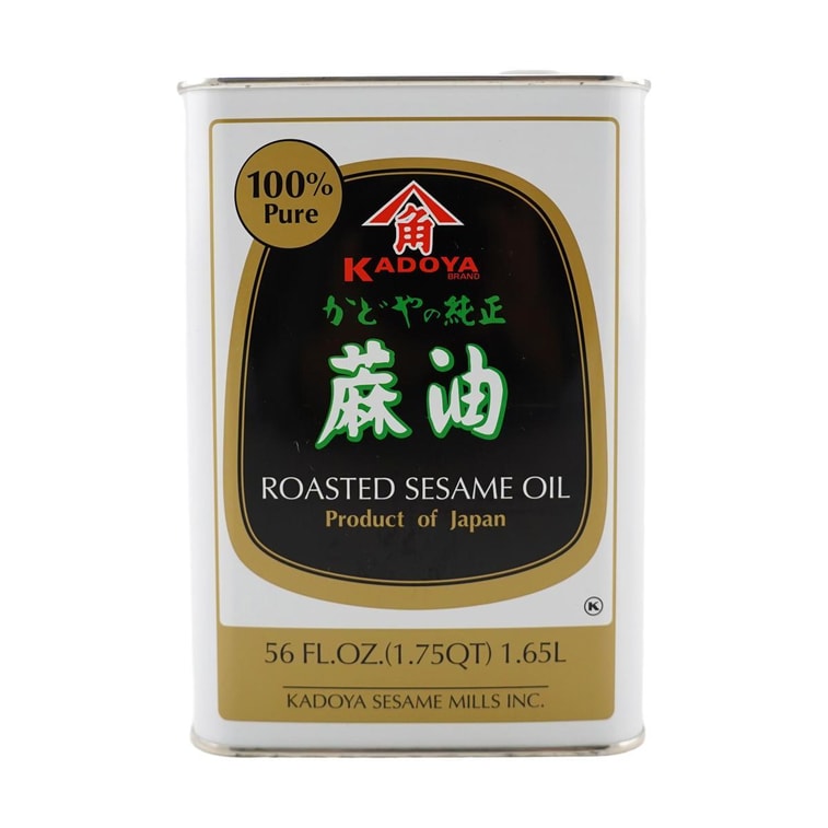 台湾KADOYA八角 纯白麻油 凉拌炒菜增香芝麻香油 1.66L 3