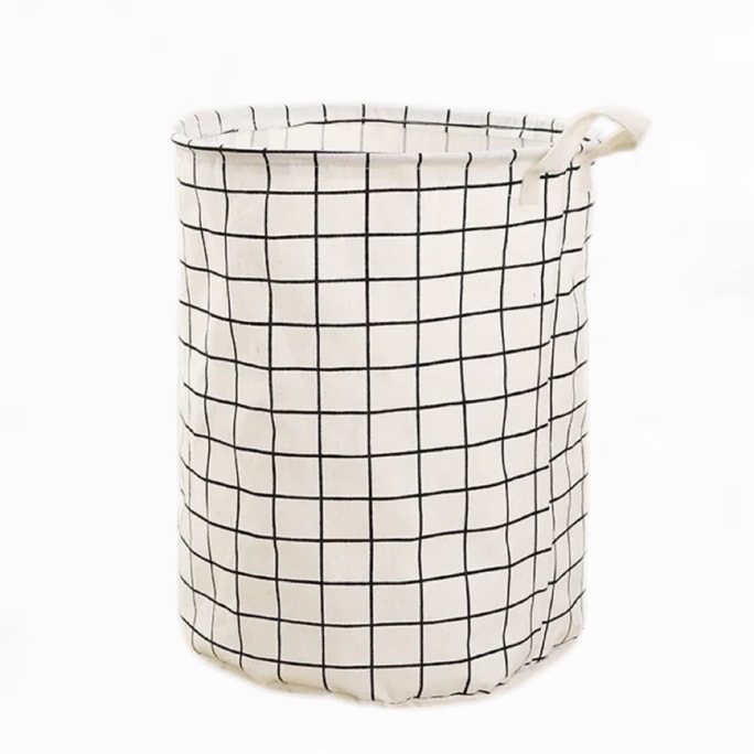 Cartoon Print Folding Storage Bucket Clothes Bucket Pack Of One White