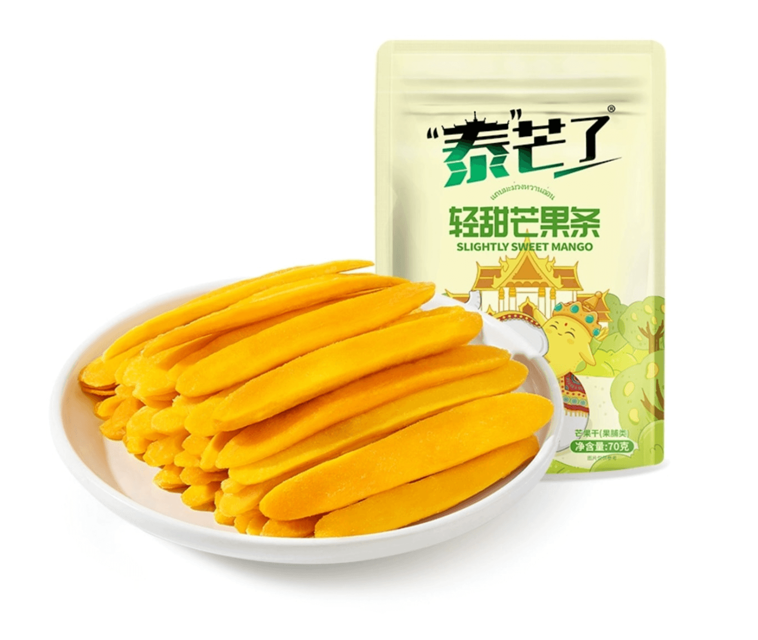 泰芒了 【輕甜芒果條】蜜餞水果乾果脯乾酸甜0脂 70g*1袋