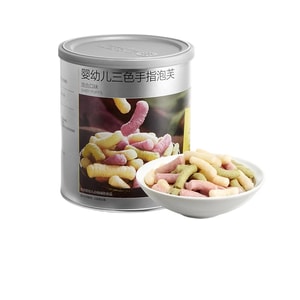 Infant and Toddler Three-Color Finger Puffs Baby Snack Children No Added Salt 6 Months+ [1 Can] Infant Little Cute Duck Puffs 40g/Can