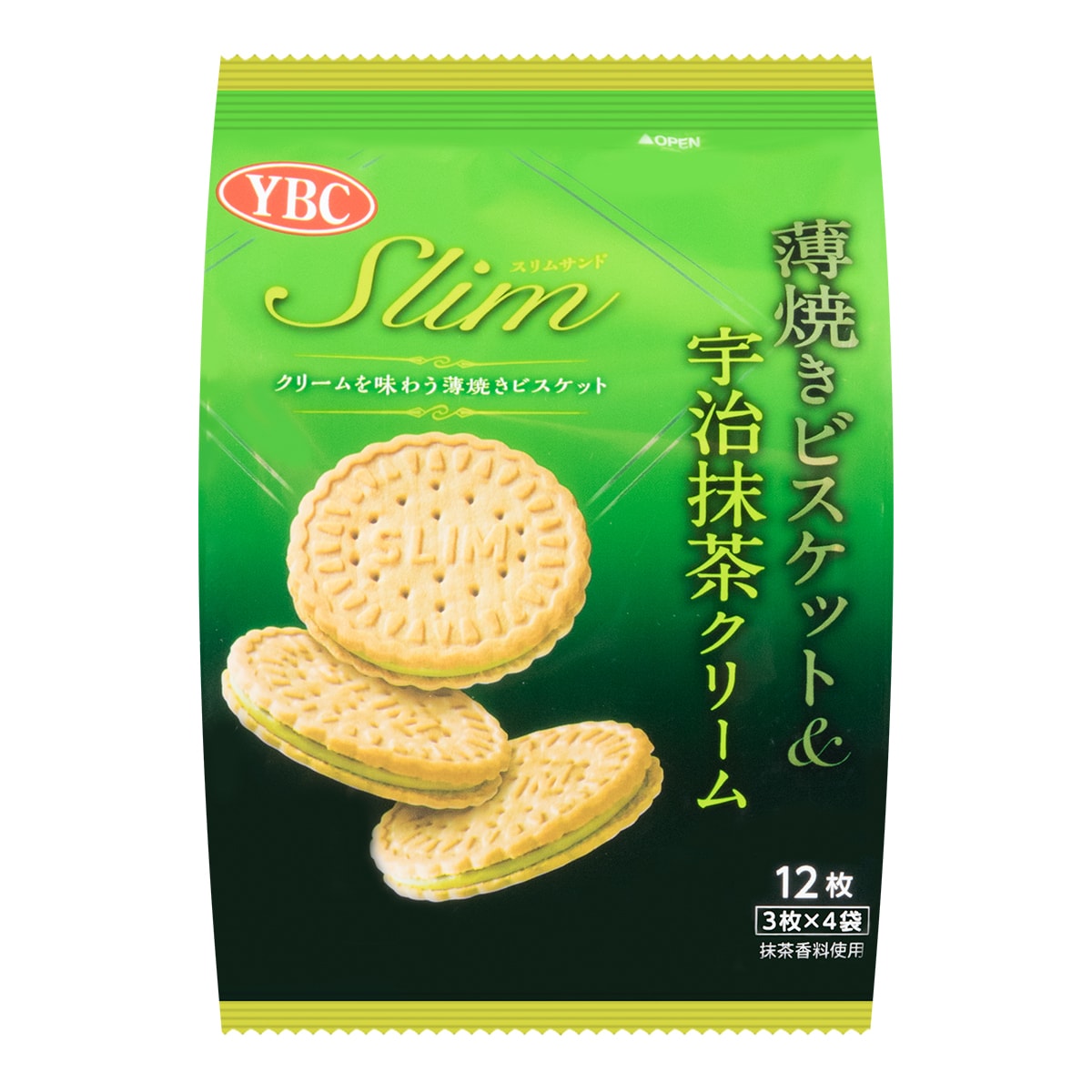 Slim Sand Matcha Cream Sandwich Biscuits 12pcs 86g Yamibuy Com