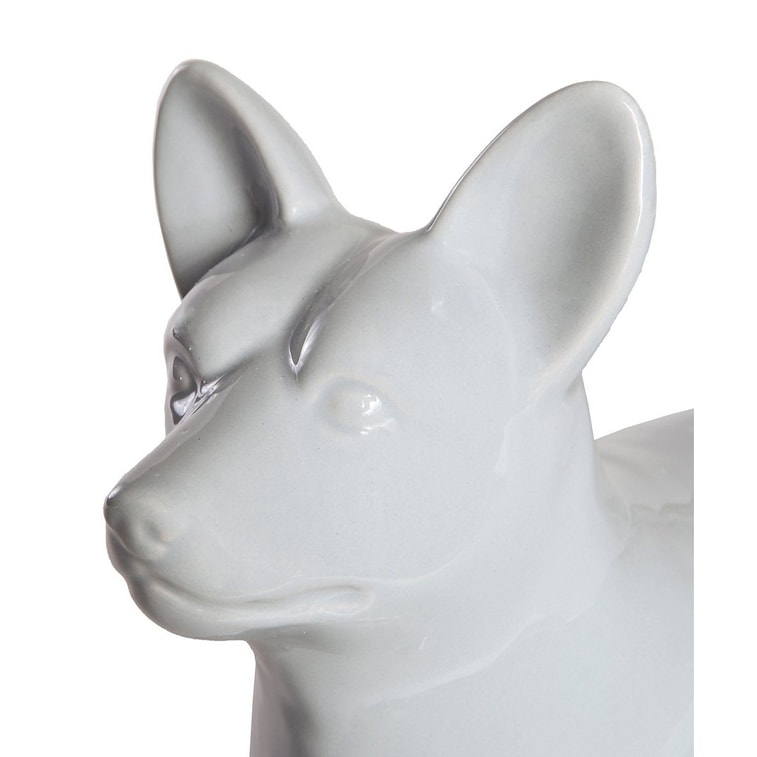  Petorama 站姿柯基陶瓷狗家居擺飾-亮灰色 5