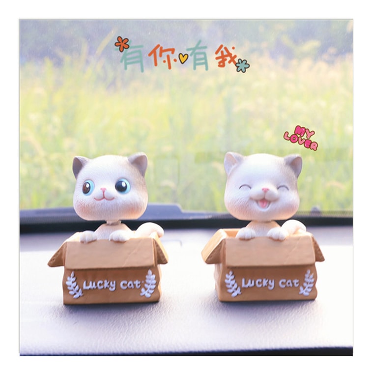 【中国直邮】 RAMBLE 车载摇头摆件 喵小乐A款 呆萌幸运猫 5