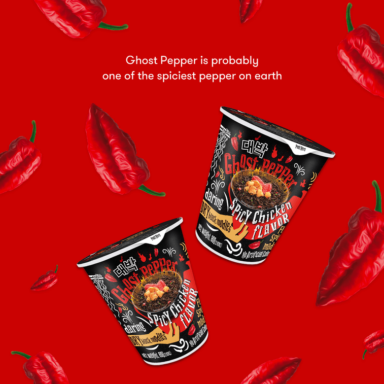 【TikTokヒット】韓国産ゴーストペッパースパイシーチキンラーメン - 6カップ* 2.82オンス 7