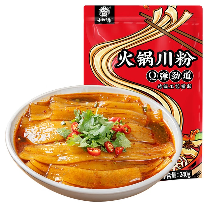  Traditional Wide Potato Noodles 240g - 100% Sweet Potato Starch, No Additives, Authentic Chewy Texture