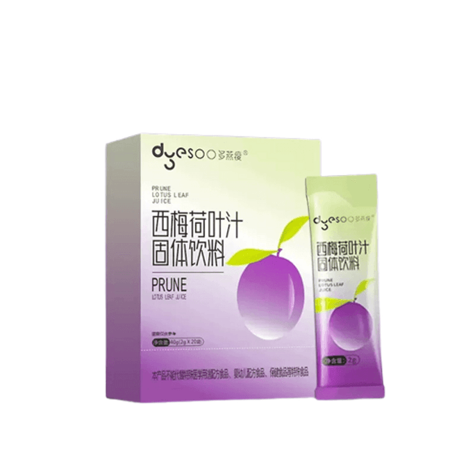 Prune and Lotus leaf Juice Solid Beverage Jelly Dietary Fiber Slimming and weight loss Lotus leaf 20g per box