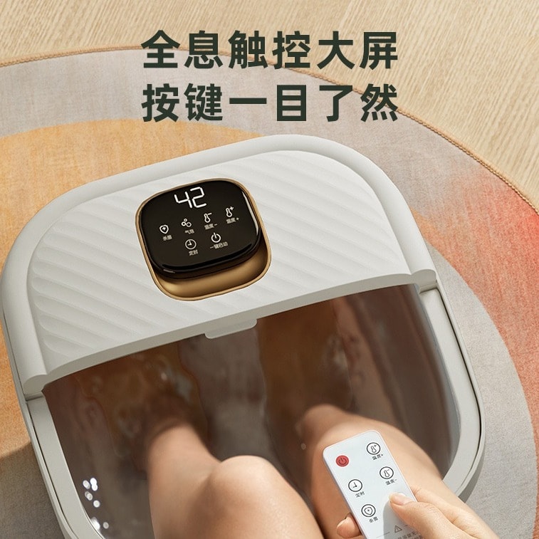 【中国直邮】ACK艾斯凯 折叠足浴盆足浴桶洗脚泡脚桶 自动加热 12档控温 滚轮按摩 活氧气泡 液晶触屏 紫外杀菌 110V 3